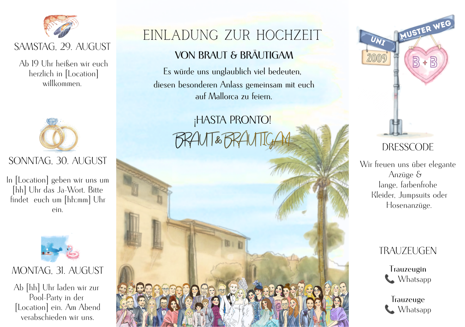 Wedding invitation interior